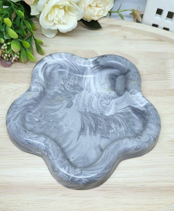 Vide poche fleur jesmonite