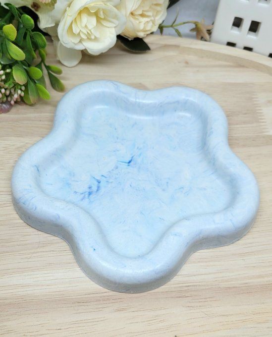 Vide poche fleur jesmonite