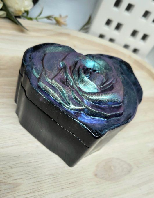 Boite à bijoux coeur avec couvercle