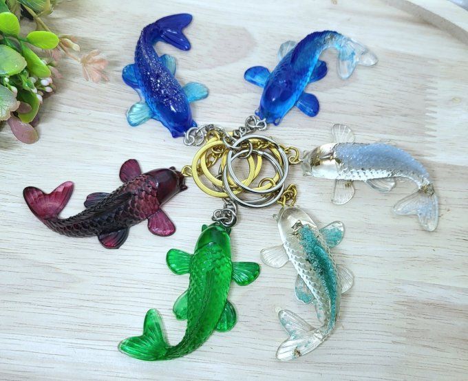 Portes clés Carpe Koï modèles au choix 