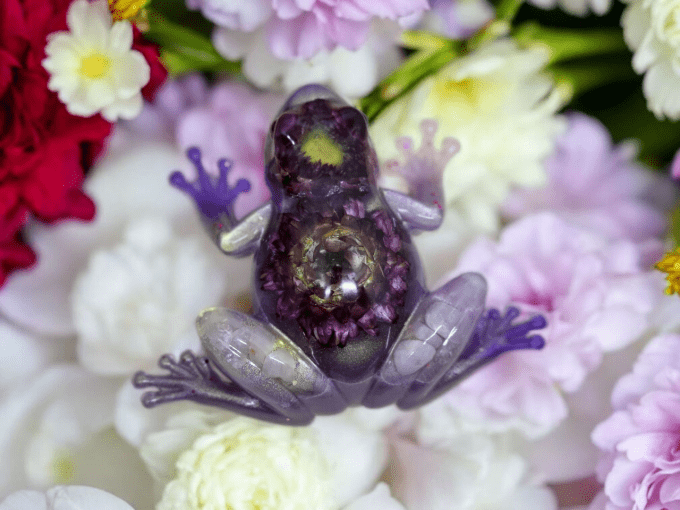 Grenouille en résine époxy