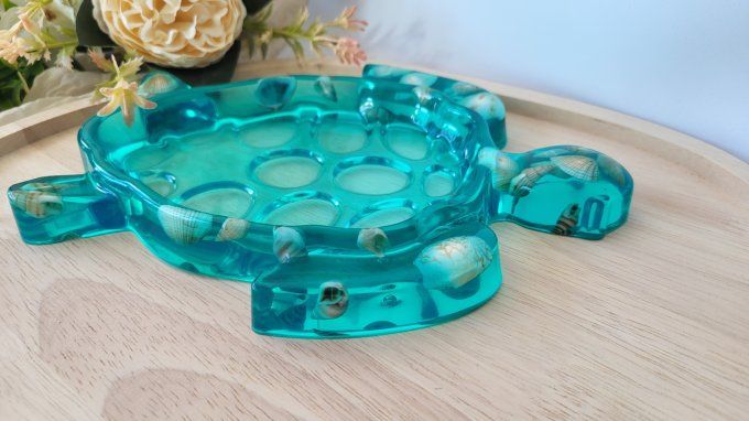 Plateau Vide Poche Tortue en résine époxy - fait mains