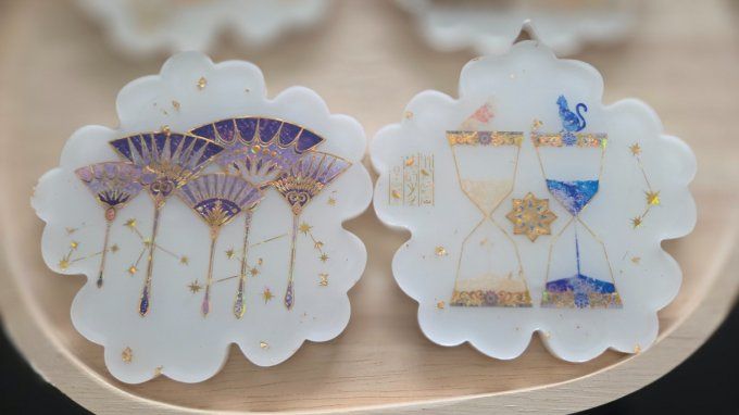 Ensemble 4 dessous de verres thème égypte