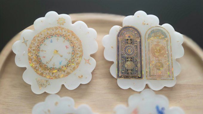 Ensemble 4 dessous de verres thème égypte