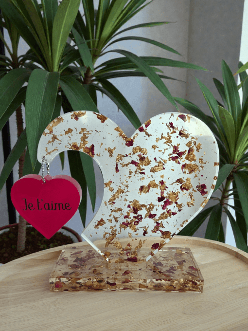 Coeur sur socle personnalisé