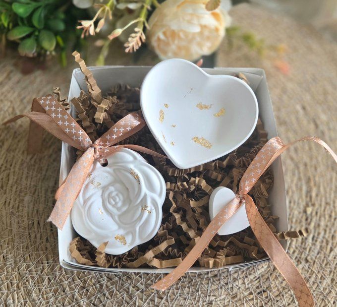 Ensemble diffuseur parfum en résine minérale