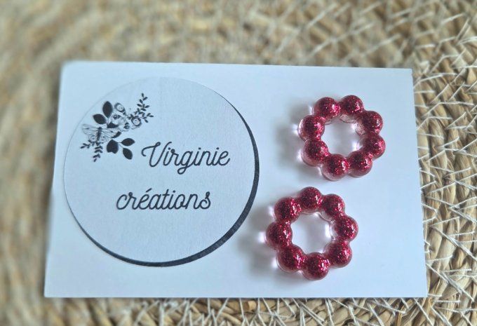 Pampilles Bubble en résine époxy – pampilles artisanales légères pour boucles d’oreilles