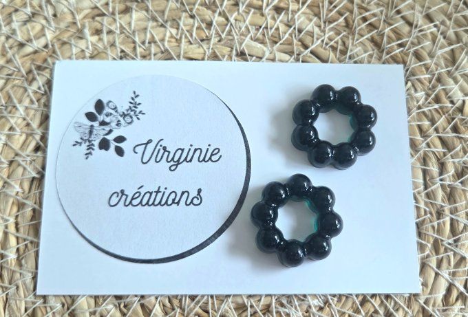 Pampilles Bubble en résine époxy – pampilles artisanales légères pour boucles d’oreilles